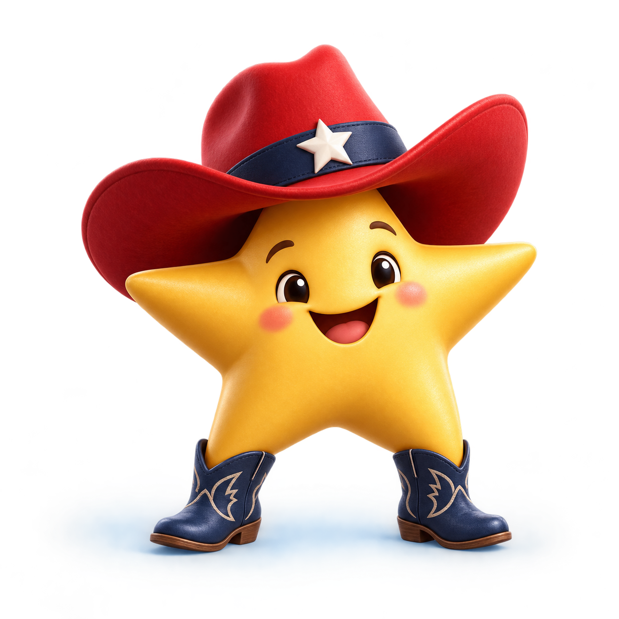Cowboy star mascot